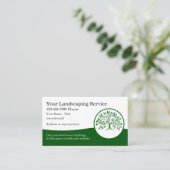 造園およびツリーサービス名刺 名刺 (スタンド正面)