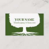 造園および気に芝生名刺テンプレート 名刺 (正面)