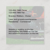 造園および特性管理 スクエア名刺 (裏面)