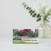 造園および芝生の心配サービス 名刺 (スタンド正面)