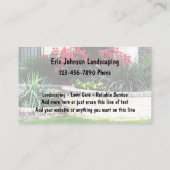 造園および芝生の心配サービス 名刺 (裏面)