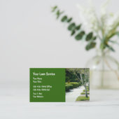 造園および芝生サービス 名刺 (スタンド正面)