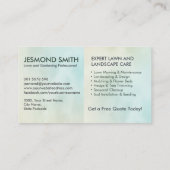 造園と芝生気にサービス – 水色 名刺 (裏面)