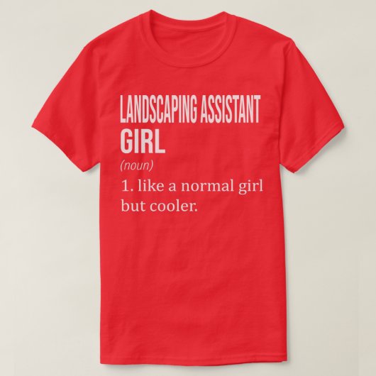 造園のアシスタントの女の子のように普通の女の子が Tシャツ (デザイン正面)
