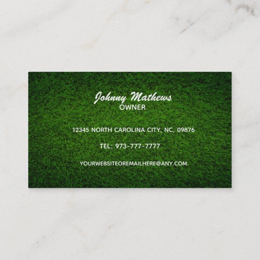 造園のスローガン名刺 名刺 (裏面)