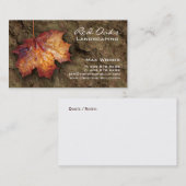 造園の名刺のサトウカエデの葉 名刺 (正面/裏面)