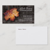 造園の名刺の煉瓦カエデの葉 名刺 (正面/裏面)