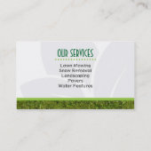 造園の専門の名刺 名刺 (裏面)