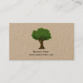 造園の最小主義の緑の木クラフト(印刷される) 名刺 (正面)