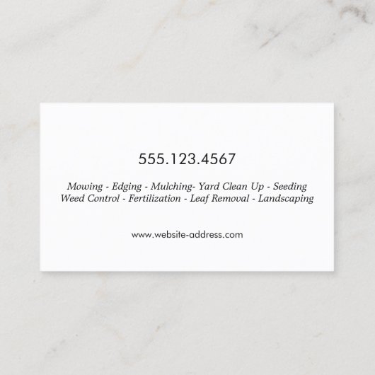 造園の気に芝生ツリーのロゴ名刺 名刺 (裏面)