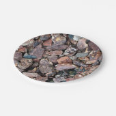 造園の溶岩の石の荒石および石 ペーパープレート (アングル)