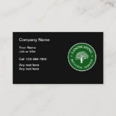 造園の紋章のモダン 名刺 (正面)