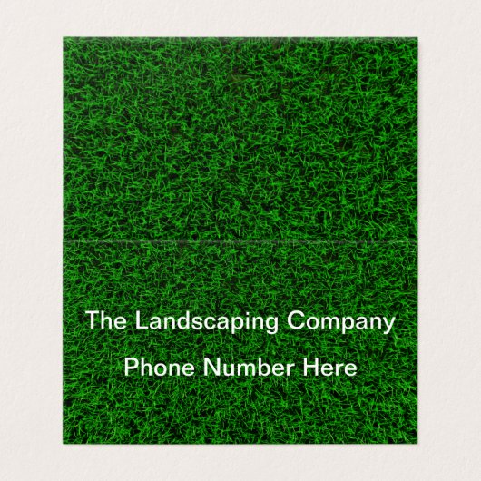 造園の芝生のテントの折目のスタイル 名刺 (外部フラット)