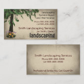 造園の芝生の心配のサービス業カード 名刺 (正面/裏面)