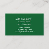 造園の芝生の心配の庭師のプロフェッショナル 名刺 (裏面)