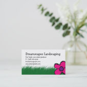 造園の芝生の心配の野草の名刺2 名刺 (スタンド正面)