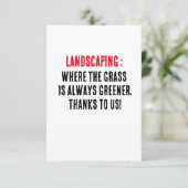 造園は、草が常に緑の場所で、 サンキューカード (スタンド正面)