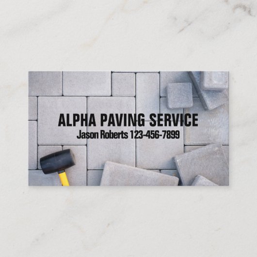 造園れんが舗装石組積造 名刺 (正面)