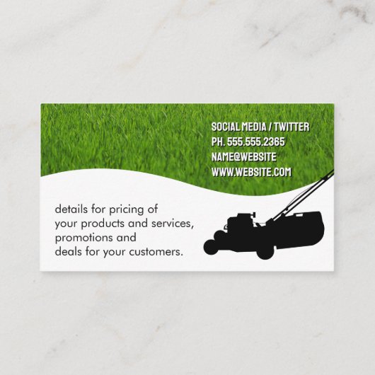 造園アイコン | Grass 名刺 (裏面)