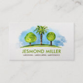 造園ガーデニングサービス水彩画 名刺 (正面)