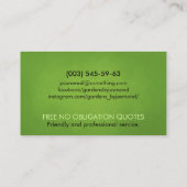 造園ガーデニングサービス水彩画 名刺 (裏面)