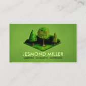 造園ガーデニングサービス水彩画 名刺 (正面)