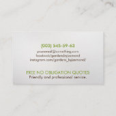 造園ガーデニングサービス水彩画 名刺 (裏面)