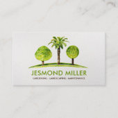 造園ガーデニングサービス水彩画 名刺 (正面)