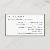 造園ガーデニング及び芝生気にサービス 名刺 (裏面)