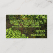 造園ガーデニング気に芝生自然設計者 名刺 (裏面)