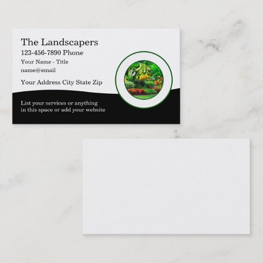 造園ガーデンテーマ名刺 名刺 (正面/裏面)