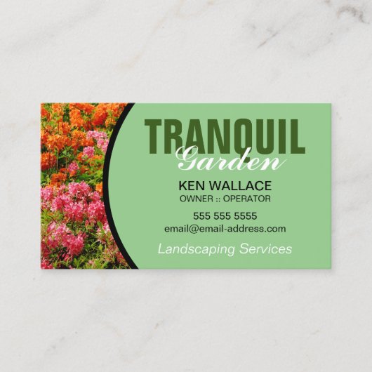 造園ガーデン温室気に芝業C 名刺 (正面)