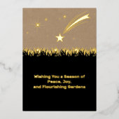 造園クリスマスフォイルビジネスホリデーカード 箔招待状 (正面)