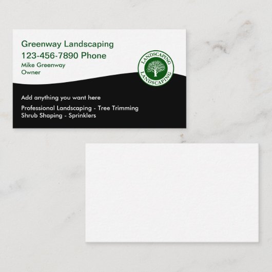 造園サービスプロフェッショナル名刺 名刺 (正面/裏面)