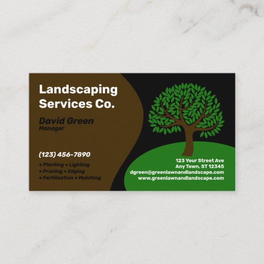 造園サービス会社 名刺 (正面)