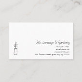 造園サービス/フラワーショップビジネス 名刺 (裏面)