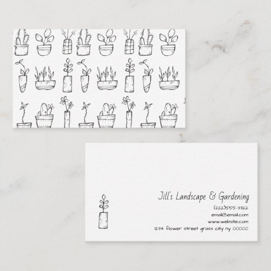 造園サービス/フラワーショップビジネス 名刺 (正面/裏面)