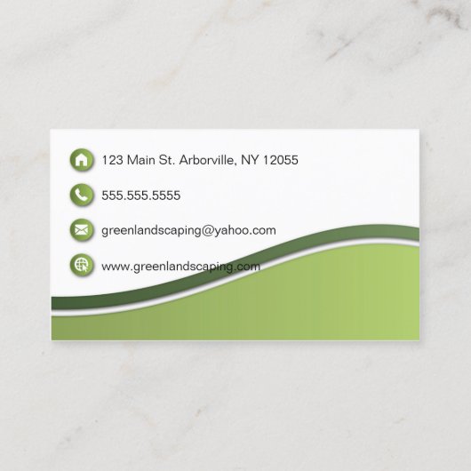 造園サービス 名刺 (裏面)