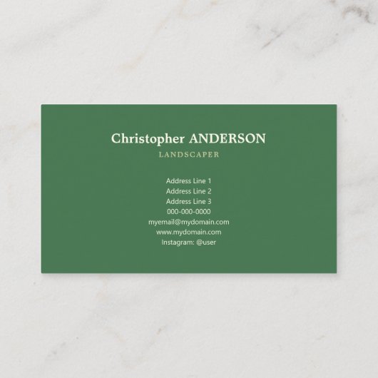 造園サービス 名刺 (裏面)