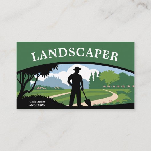 造園サービス 名刺 (正面)