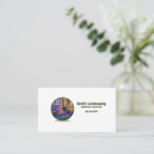 造園サービス 名刺 (スタンド正面)