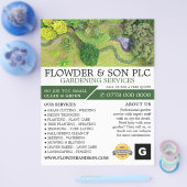 造園サービス、園芸士 チラシ (シングル)