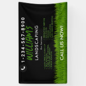 造園サービス 芝刈り 剪定サービス 横断幕 (縦)