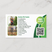 造園サービス 芝刈り 木の手入れ 名刺 (裏面)