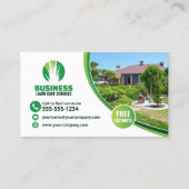 造園サービス 芝刈り 木の手入れ 名刺 (正面)