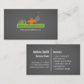 造園サービス、芝刈機 名刺 (正面/裏面)