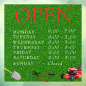 造園サービス | 芝生の手入れと庭のデザイン ウィンドウサイン (シート3)