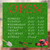 造園サービス | 芝生の手入れと庭のデザイン ウィンドウサイン (シート2)