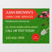 造園サービス | 芝生の手入れと庭のデザイン ウィンドウサイン (シート)