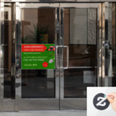 造園サービス | 芝生の手入れと庭のデザイン ウィンドウサイン (オフィスドア)